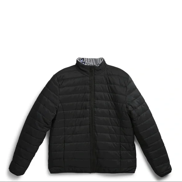 Vera Bradley Reversible Puffer Jacket in Bedford Plaid Size M NWT - Picture 2 of 7